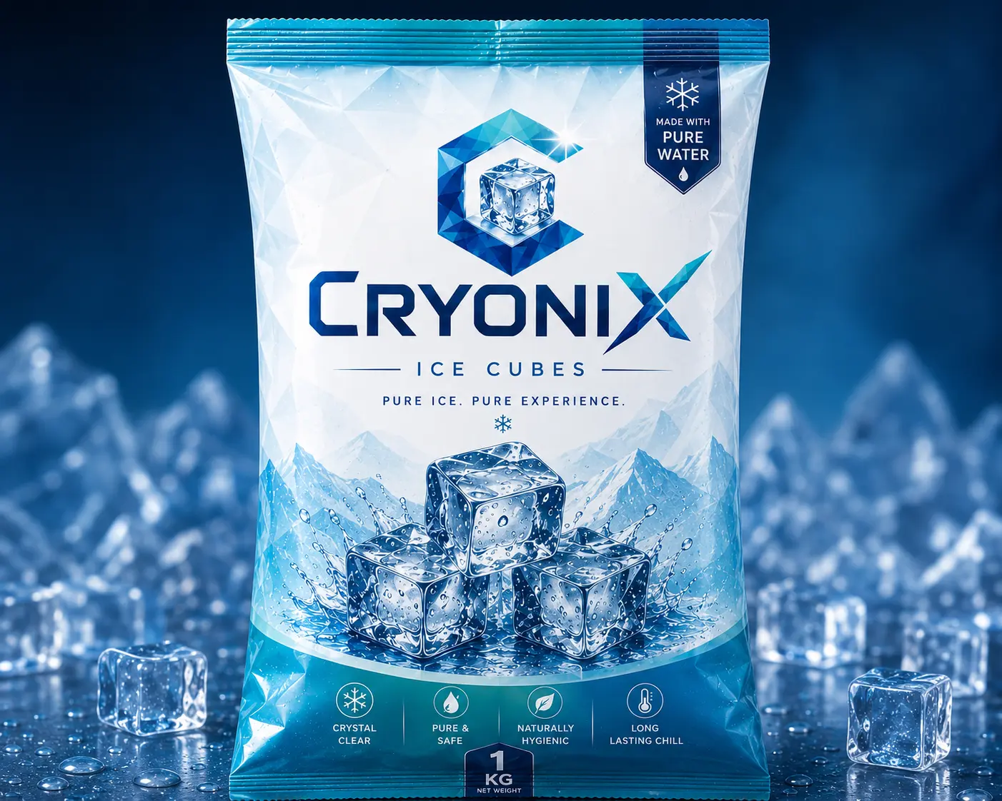 Cryonix Ice Cube — 1 kg pack
