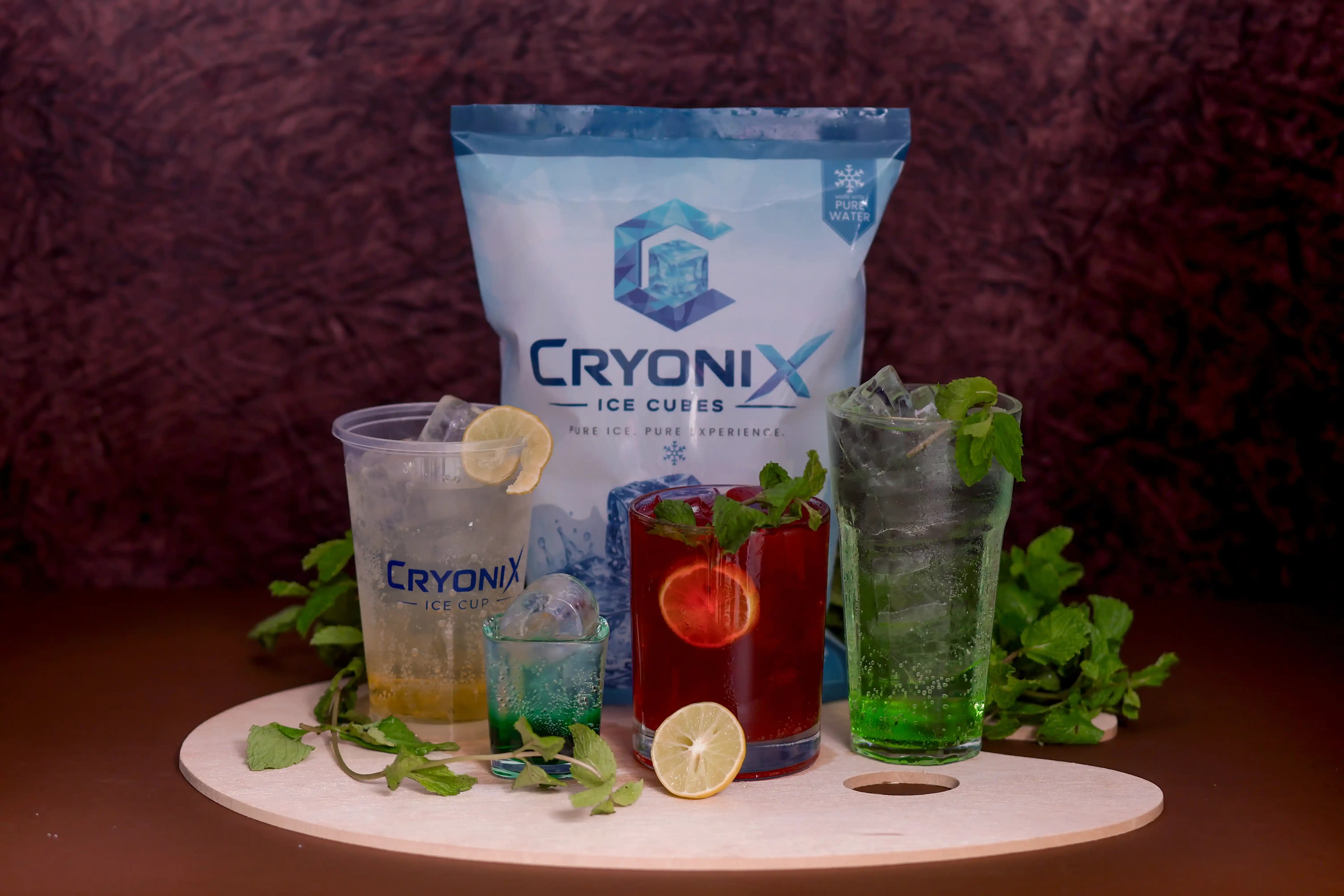 CRYONIX Mocktails and Ice Cups