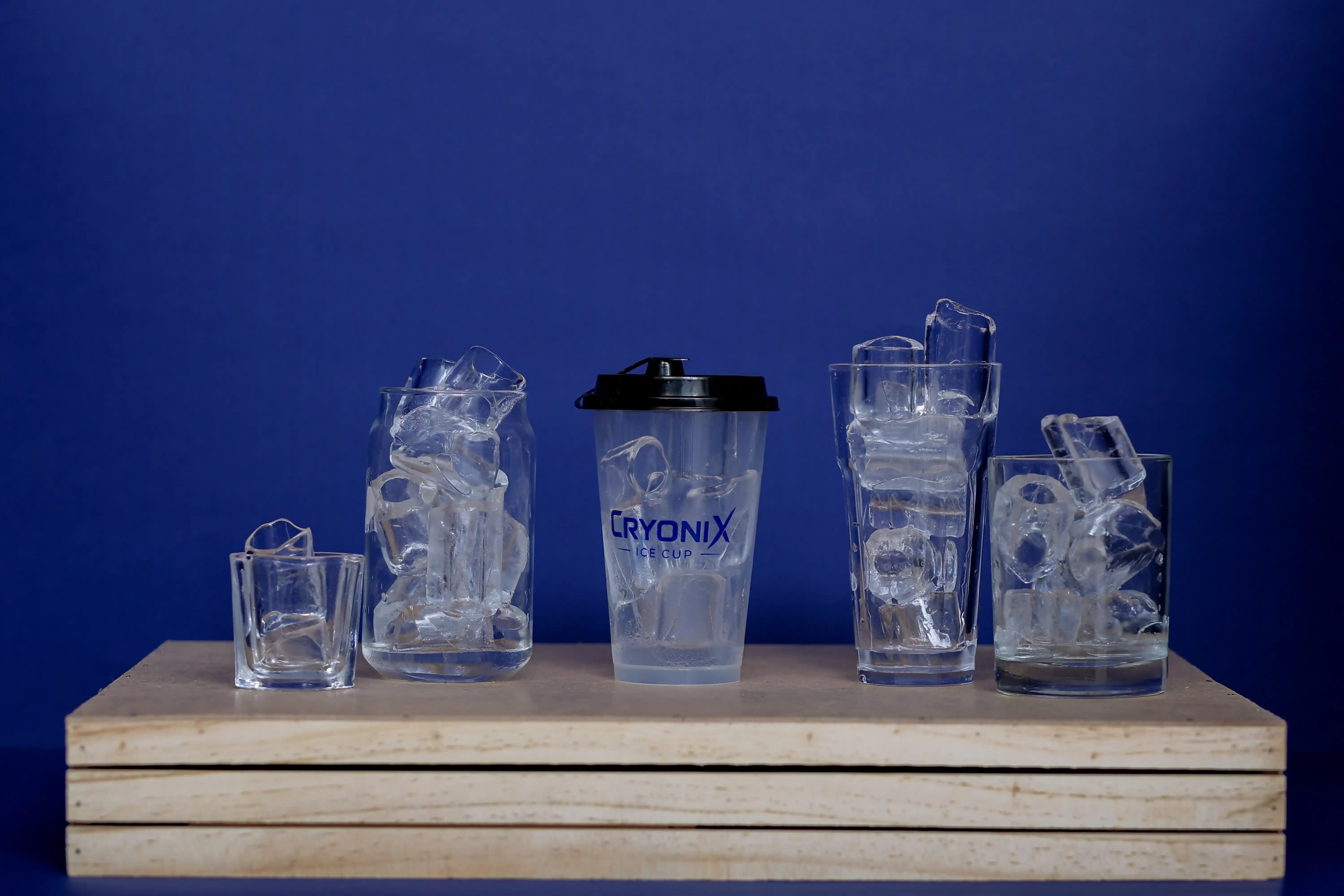 Ice Cubes in Glasses